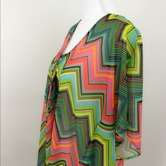 Ella Moss Isla Tunic Cover Up Semi Sheer Small - Picture 3 of 8